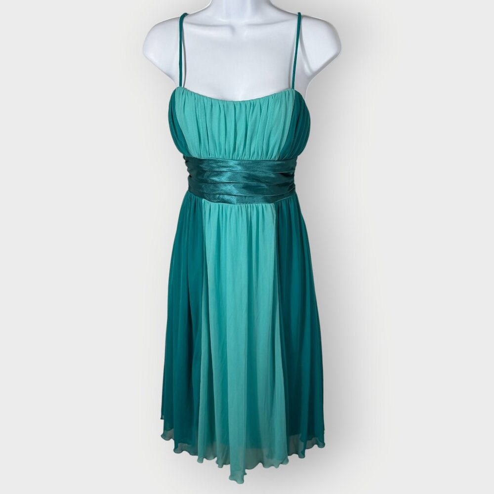 Vtg Y2K City Triangles Babydoll Dress | Green Mesh | Fairy Whimsical Goddess